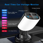 Dual USB Car Charger with Low Voltage LED Display