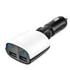 Dual USB Car Charger with Low Voltage LED Display