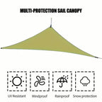 Durable Outdoor Sun Shade Sail for Terrace, Yard, Deck, and Garden - Waterproof and UV Resistant Triangle Canopy