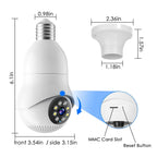 E27 WiFi Bulb Camera 1080P FHD WiFi IP Pan Tilt Security Surveillance Camera
