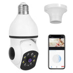 E27 WiFi Bulb Camera 1080P FHD WiFi IP Pan Tilt Security Surveillance  Camera with Two-Way Audio Full Color Night Vision