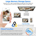 E27 WiFi Bulb Camera 1080P FHD WiFi IP Pan Tilt Security Surveillance  Camera with Two-Way Audio Full Color Night Vision
