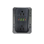 Portable 6-in-1 Wall Socket Extender Fast Charging Power Splitter Adapter