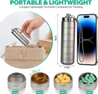 Portable Metal Pill Organizer – 7-Day Medicine, Vitamin & Supplement Holder