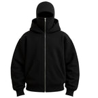 Unisex Full Zip Balaclava Hoodie