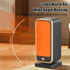500W Portable Ceramic Space Heater with Safety Tip-Over Protection – Square Design