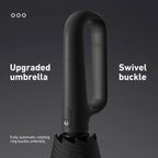 Portable Automatic Folding Umbrella, Windproof Waterproof with Loop Buckle