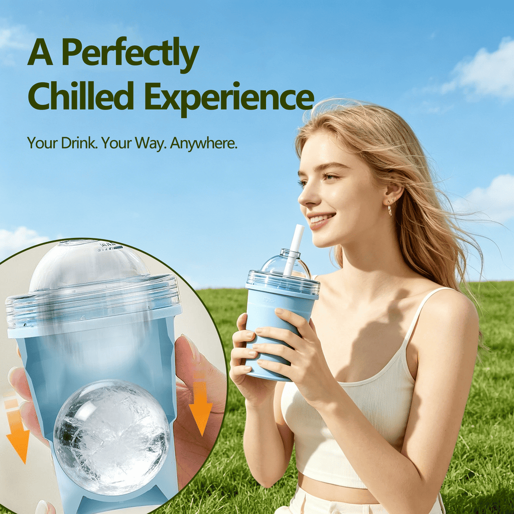 Foldable Silicone Ice Ball Drink Cup