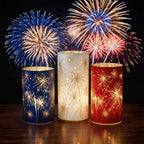 Patriotic Firework Lantern Set – Red, White & Blue Hanging Decorations for Parties & Celebrations