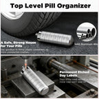 Portable Metal Pill Organizer – 7-Day Medicine, Vitamin & Supplement Holder