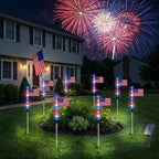 Solar-Powered American Flag Path Lights, 8-pack – Celebrating The 250th Anniversary Of American Independence