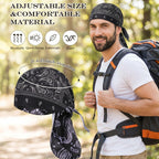Paisley Pattern Durag Adjustable Head Wrap, Breathable Quick-Dry Helmet Liner