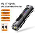 Pocket Rechargeable EDC Flashlight: Mini Keychain Light with Fire Starter & Window Breaker