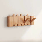 Wooden Wall Hooks | Foldable Piano Key Design Hanger Rack