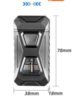 Voice-Activated Dual Flame Lighter,USB Rechargeable Windproof Refillable with Visible Window