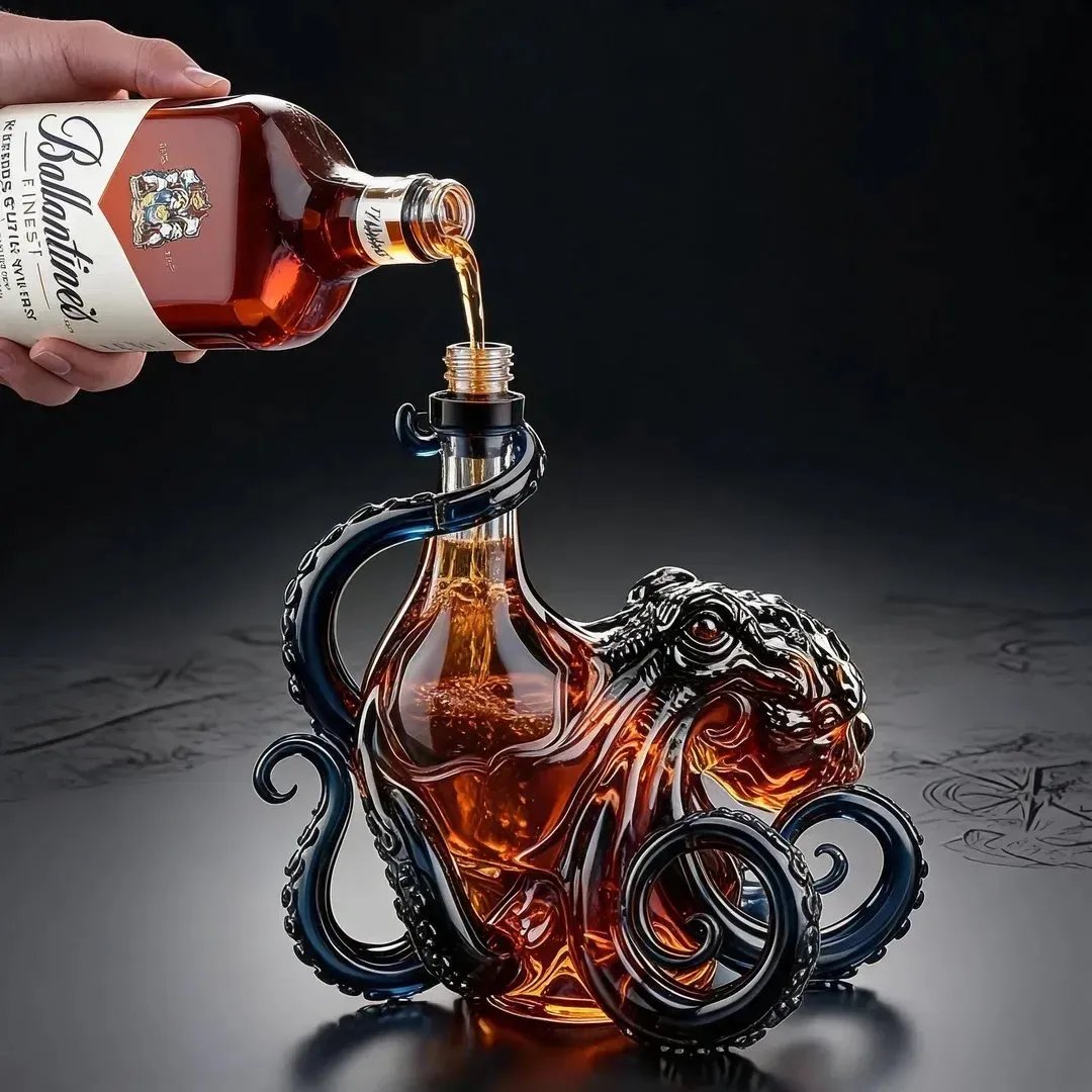 Rum Edition 3D Octopus Bottle