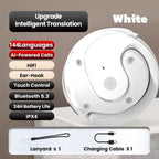 AI-Powered Wireless Bluetooth 5.4 Earphones | Ultra-Clear Translation & Perfect iOS & Android Fit!