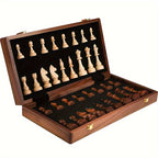 EchelonMaster Wooden Chess Set | Handmade Walnut Chessboard with Premium Game Pieces