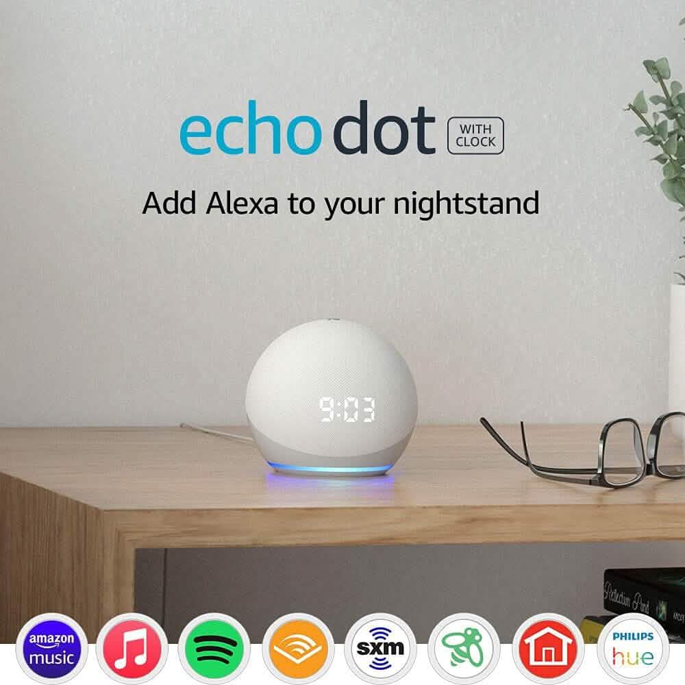 Echo Dot (4th Gen) | Smart Speaker With Clock and Alexa  (Refurbished)