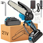 6-inch Cordless Mini Chainsaw – Handheld Electric, Lightweight, Battery-Powered