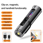 Pocket Rechargeable EDC Flashlight: Mini Keychain Light with Fire Starter & Window Breaker