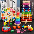 EDUQUEST 5-in-1 Wooden Montessori Activity Set for Babies