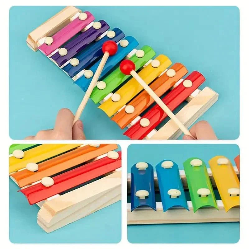 EDUQUEST 5-in-1 Wooden Montessori Activity Set for Babies