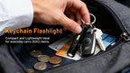 Pocket Rechargeable EDC Flashlight: Mini Keychain Light with Fire Starter & Window Breaker