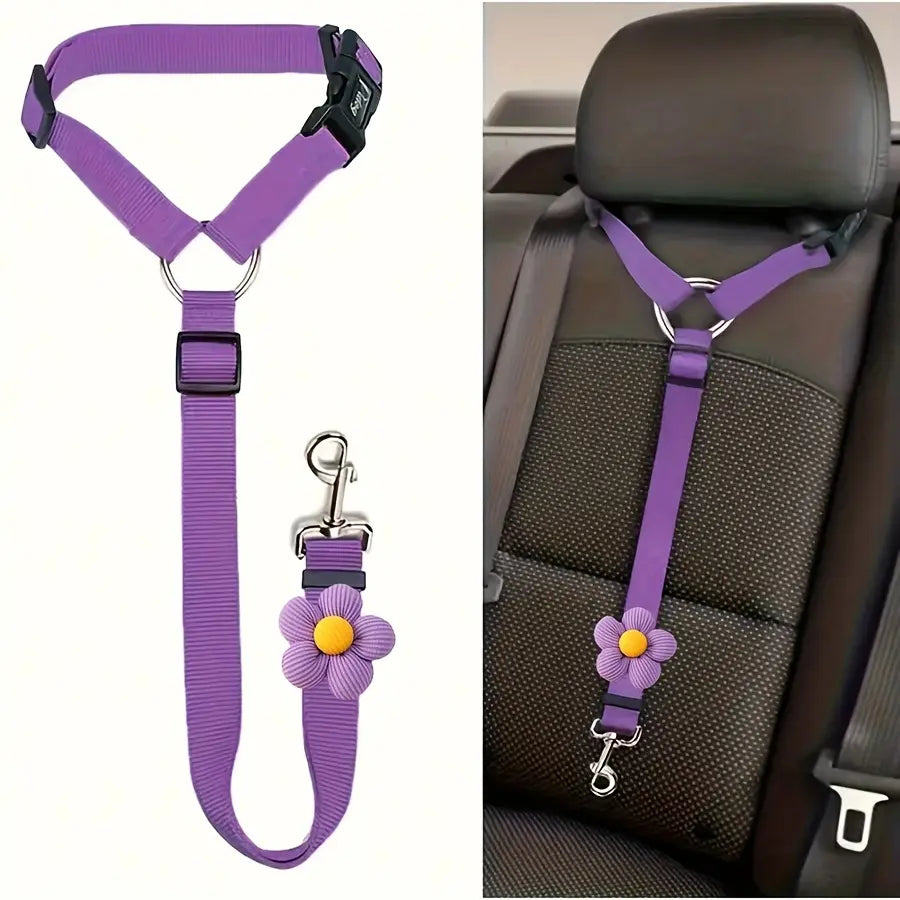 Dog Safety Leash for Vehicles, Pet Car Seatbelt Leash, Dog Vehicle Safety Belt Clip, Gift for Dogs,Universal Harness Straps
