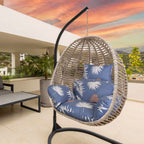 Egg Chair Hanging Basket Seat Soft Cushion with Headrest