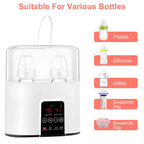 Electric Baby Milk Bottle Warmer Fit with 4 Heating Modes Adjustable Temperature Display Screen