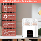 Electric Baby Milk Bottle Warmer Fit with 4 Heating Modes Adjustable Temperature Display Screen