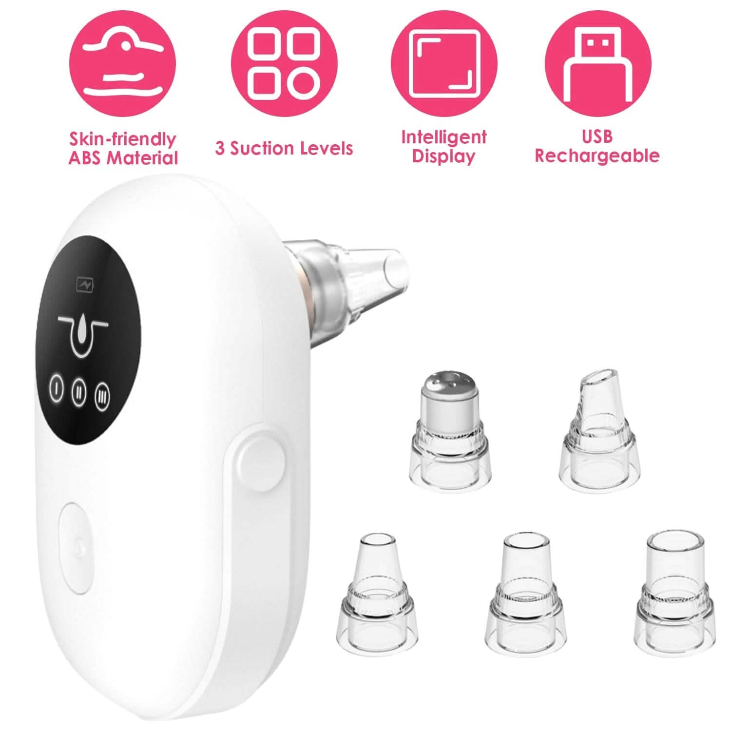 Electric Blackhead Comedone Extractor Tool Facial Pore Cleaner