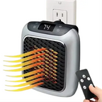 Compact Ceramic Room Heater with Timer and Safety