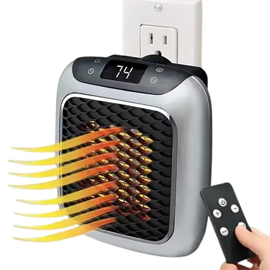 Compact Ceramic Room Heater with Timer and Safety