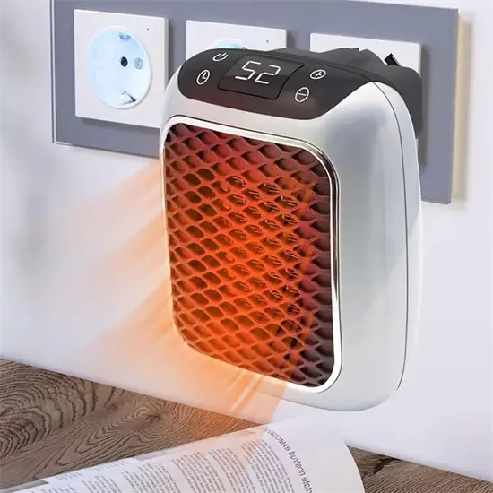 Compact Ceramic Room Heater with Timer and Safety