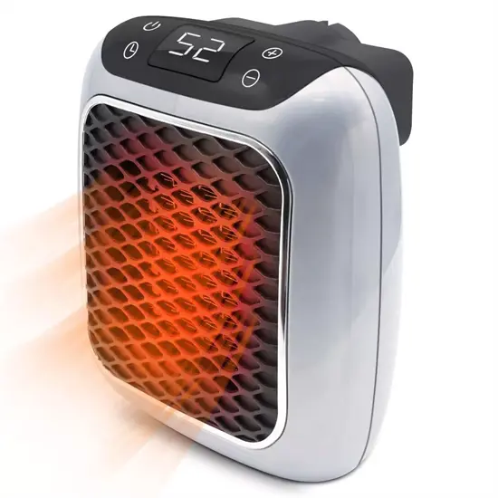 Compact Ceramic Room Heater with Timer and Safety