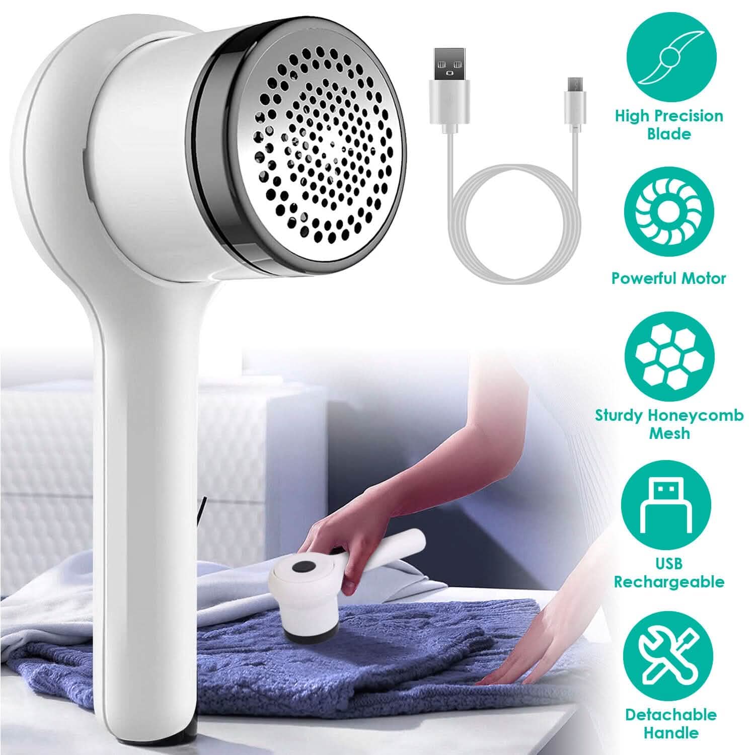 Electric Fuzz Pilling Trimmer Sweater Shaver with Detachable Handle
