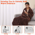 Electric Heated Flannel Throw Blanket