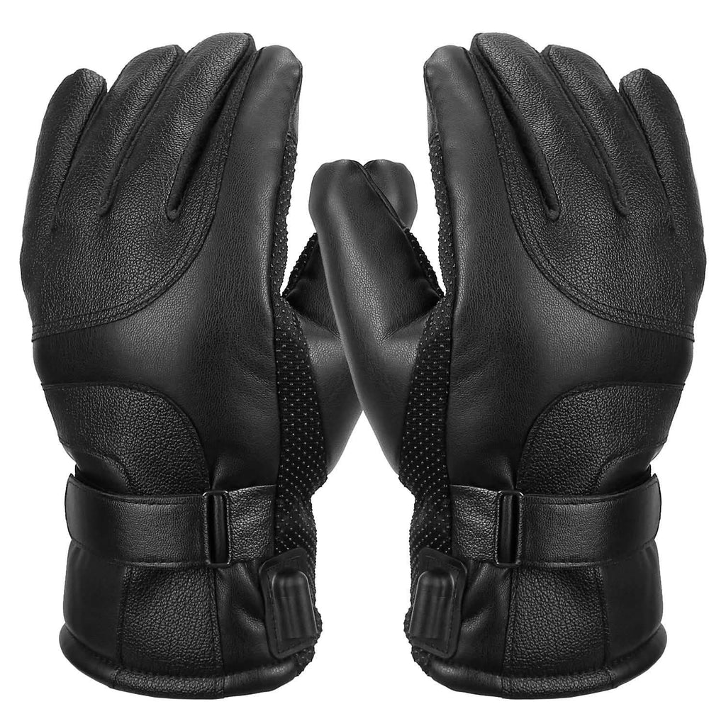 Electric Heated Touchscreen Thermal Gloves Leather USB Plug