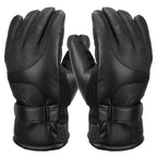 Electric Heated Touchscreen Thermal Gloves Leather USB Plug