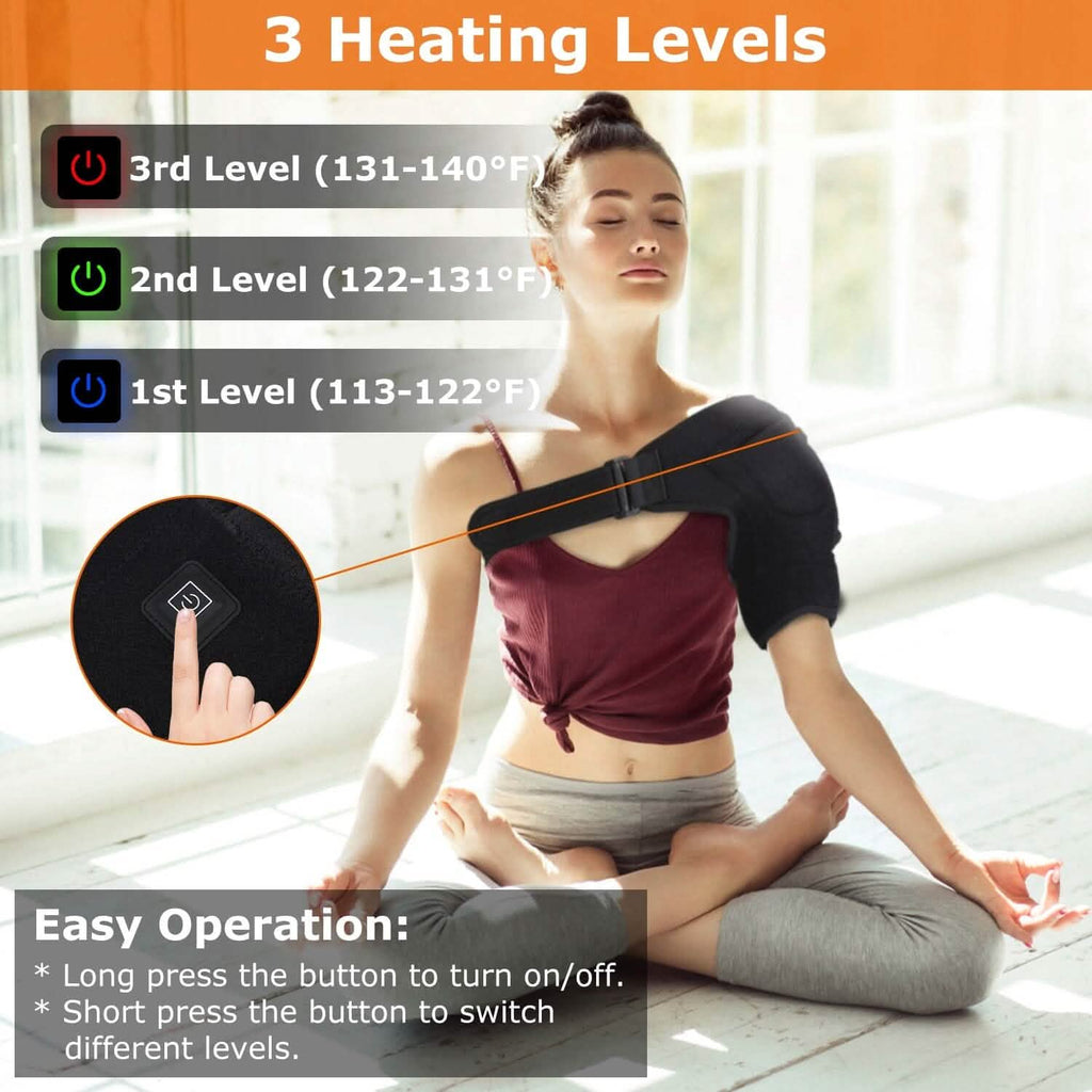 Electric Heating Pad Therapy Shoulder Heating Wrap Compression Sleeve