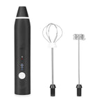 Electric Milk Frother with 2 Whisk Heads