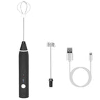 Electric Milk Frother with 2 Whisk Heads