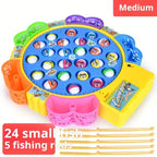 Electric Music Spinning Fishing Disc Toy Set