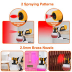Electric Paint Sprayer HVLP with Different Spray Patterns 1200ML Detachable Container