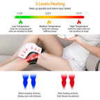 Electric Rechargeable Knee Massager Infrared Heat Pain Relief Therapy
