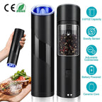 Electric Salt and Pepper Grinder LED Indicator Adjustable Coarseness