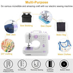 Electric Sewing Machine 12 Stitches with Foot Pedal