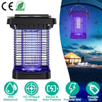Electric Solar Powered Bug Zapper Lamp IP65 Waterproof for Indoor and Outdoor